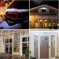 20m led Eisregen Lichterkette Außen Innen 600 LEDs Deko led Eiszapfen 8 Modi mit Stecker Weihnachten Party Garten IP44 Kaltweiß - Swanew 20m led Eisregen Lichterkette Außen Innen 600 LEDs Deko led Eiszapfen 8 Modi mit Stecker Weihnachten Party Garten IP44 Kaltweiß - Swanew von SWANEW
