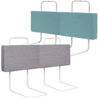 Swanew - 2X Rausfallschutz Bettschutzgitter, Bettgitter,60cm 5-Loch Höhenverstellbar , Kinderbettgitter für Familienbett und Kinderbett(120cm,Grün) von SWANEW