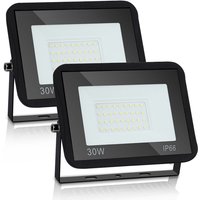 2X led Fluter Flutlicht Strahler 30W Scheinwerfer Baustrahler Außen Lampe IP65 Warmweiß - Swanew von SWANEW