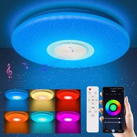 36W led Deckenleuchte mit Sternenhimmel-Effekt, Wandbeleuchtung für die Küche, dimmbar und Bluetooth-Musik - rgb - Swanew von SWANEW