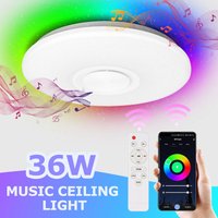 36W led Deckenleuchte mit modernem Sternenhimmel-Effekt für das Schlafzimmer, Bluetooth-Musik und rgb - rgb - Swanew von SWANEW