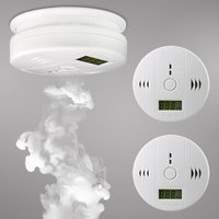 Swanew - 3x co Medler Rauchmelder Feueralarm Pause und Testtaste Batterieanzeige Weiß von SWANEW