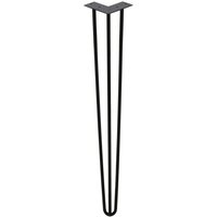 4 Stück tischbeine metall 3-Stange Bein, 45cm Tischkufen Haarnadel Tischbein 12 mm, Hairpin Legs aus Stahl,schwarz - Swanew von SWANEW