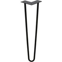 4 Stück tischbeine metall schwarz Tischkufen Haarnadel Tischbein 12 mm, Hairpin Legs aus Stahl, 2-Stange Bein, 30 cm - Swanew von SWANEW