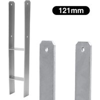4x H-Anker Pfostenträger Pfostenanker Zaunanker Stützenfuss Pfostenanker Bodenhülse 121 mm - Swanew 4x H-Anker Pfostenträger Pfostenanker Zaunanker Stützenfuss Pfostenanker Bodenhülse 121 mm - Swanew von SWANEW