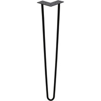 Swanew - 4x Hairpin Legs Möbelbeine Tischläufer schwarz Hairpin Legs 2 Bügel, für Esstisch 45cm von SWANEW