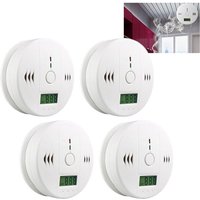 Swanew - 4x co Medler Rauchmelder Feueralarm Pause und Testtaste Batterieanzeige Weiß von SWANEW