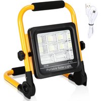 50W led Fluter Flutlicht Solar Beleuchtung Baustrahler Akku Arbeitsleuchte - Swanew von SWANEW