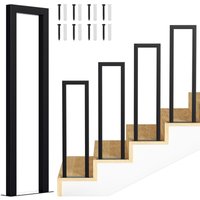 85cm Treppengeländer U-Form Eisen Handlauf Geländer, Eisengeländer Innen und Außen für Treppen Brüstung Garten Balkon Schwarz - Swanew 85cm Treppengeländer U-Form Eisen Handlauf Geländer, Eisengeländer Innen und Außen für Treppen Brüstung Garten Balkon Schwarz - Swanew von SWANEW