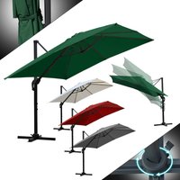 Ampelschirm Marktschirm Wasserdicht Beschichtung - 360°schwenkbar - Kurbelmechanik Grün - Swanew von SWANEW