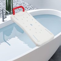 Badewannensitz Badewannenbrett Wannensitz Stuhl Einstellbar Einstellbar Weiß -Rot Griff bis 150Kg 69cm - Weiß - Swanew von SWANEW