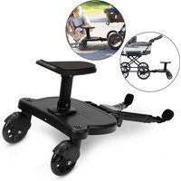 Buggy board Upgrade Universal Stehbrett Kiddy Trittbrett Kinderwagen Zubehör mit Sitz Schwarz - Swanew von SWANEW