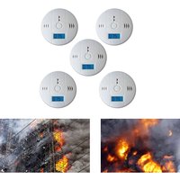 Swanew - co Melder Alarm 5x Kohlenmonoxid Gasmelder Rauchmelder Gaswarner lcd Anzeige Kohlenmonoxidmelder Brandschutz co Sensor von SWANEW