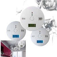 Co Melder Alarm Kohlenmonoxid 3x Gasmelder Rauchmelder Gaswarner lcd Anzeige Kohlenmonoxidmelder Brandschutz co Sensor - Weiß - Swanew von SWANEW