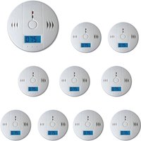 Co Melder Alarm 10x Kohlenmonoxid Gasmelder Rauchmelder Gaswarner lcd Anzeige Kohlenmonoxidmelder Brandschutz co Sensor - Swanew von SWANEW