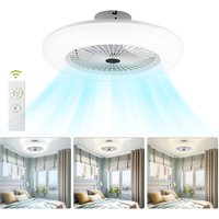 Swanew Deckenventilator 80w Smart-LED-Deckenleuchte Fernbedienung Timer Dimmbar Ventilator von TOLLETOUR
