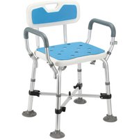 Duschhocker Höhenverstellbar Duschstuh Badhocker Überkreuzte Stützen mit arm und rückenlehne bis 180kg - Swanew Duschhocker Höhenverstellbar Duschstuh Badhocker Überkreuzte Stützen mit arm und rückenlehne bis 180kg - Swanew von SWANEW