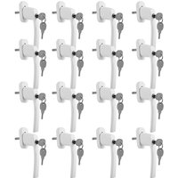 Swanew - Fenstergriff Fenstergriffe Alu Set Sicherheitsfenstergriff abschließbar Griff 16X weiß von SWANEW