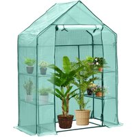 Foliengewächshaus Tomatengewächshaus 143x73x195 cm Gewächshaus Treibhaus,Grün - Swanew Foliengewächshaus Tomatengewächshaus 143x73x195 cm Gewächshaus Treibhaus,Grün - Swanew von SWANEW