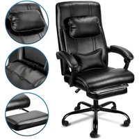 Gaming Stuhl Ergonomisch Bürostuhl mit Lendenkissen & Kopfkissen & Armlehnen & Fußstütze Bürostuhl pc Computerstuhl 90-155°Neigung Gamer Stuhl,150kg von SWANEW