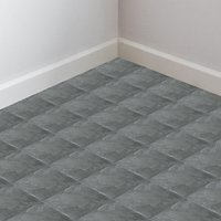 Swanew - gebraucht] 11x PVC-Fliesen Selbstklebend Vinylboden 1m² Vinyl Bodenbelag Grau - Grau von SWANEW