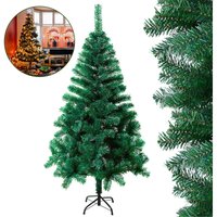 Gebraucht] Swanew Künstlicher Weihnachtsbaum künstlicher Tannenbaum inkl. Baumständer Metall Grün 150cm - Grün von SWANEW