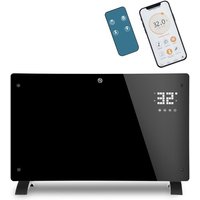 Glaskonvektor 2000W Elektroheizkörper WiFi-APP Funktion Inkl Elektroheizung Stand-oder,24h Timer Wand Heizung Heizkörper Touchscreen,LED-Display von SWANEW