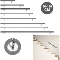 Swanew - Handlauf 120cm Edelstahl Geländer Außen & Innen Treppengeländer mit Verbindung Wandhandlauf Wasserdicht Gartenmöbel Schutzhülle von SWANEW