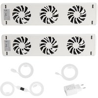 Heizkörperverstärker-Duo Set Drei Windlöcher -Temperature adjustable Geeignet für eine Länge von 100 cm Radiator-ventilator - Swanew von SWANEW