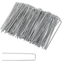 Heringe Erdanker 400 Stück, Bodenanker aus Verzinktem Stahl, 150x25mm, Ø2.8mm, für Vliese, Zäune, Zelte, u Form, stabil von SWANEW