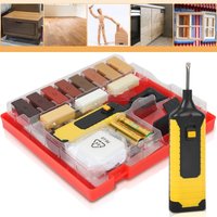 Swanew - Holz Reparatur und Fliesen Set 17-Tlg 11 Wachs Holzmöbeln und Kacheln Möbel Auffüllen Schrammen Kratzern Flecken Hartwachsstangen, Holz von SWANEW