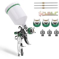 Hvlp Lackierpistole Die schwerkraftkanone 600ml Profi Spritzpistole 100 ml/min 0.35Mpa 2 Stück - Swanew von SWANEW