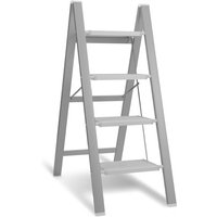 Swanew - Klappleiter Stehleiter Trittleiter Klapptritt Alu 4 Stufen Silber von SWANEW