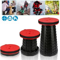 Klappstuhl Campingstühle verstellbarer Teleskopstuhl faltbarer Hocker zum Angeln, Camping, Reisen Rot - Swanew von SWANEW