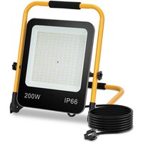 Swanew led Baustrahler Fluter stativ IP66 Wasserdicht led Fluter Arbeitsscheinwerfer für Garten 200W von WOLKETON