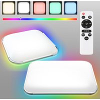 Led Deckenleuchte Deckenlampe Dimmbar 24W Modern Deckenbeleuchtung Led für Schlafzimmer Badezimmer Küche Gang Balkon (rgb 2700K-6500K) - Weiß von SWANEW