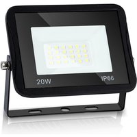 Led Fluter Baustrahler 20W Strahler Kaltweiß Außenstrahler Arbeitsleuchte IP66 Wasserdicht Flutlicht Scheinwerfer - Swanew von SWANEW