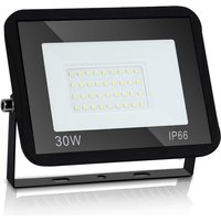 Led Fluter Flutlicht Strahler Baustrahler Außen Lampe IP65 30W 1X Kaltweiß Scheinwerfer - Swanew von SWANEW
