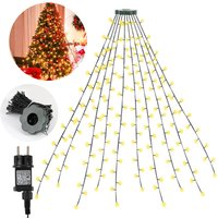 Led Lichterkette Baum Deko 280 LEDs 2,8m Außen Christbaumbeleuchtung mit Ring led Baummantel 8 Lichtmodi Warmweiß - Swanew von SWANEW