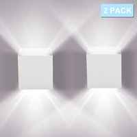 Led Wandleuchte Außen Wohnzimmer Wandlampe IP65 Treppen Keller Flur Esszimmer 12W Weiß Kaltweiß 4X - Swanew von SWANEW