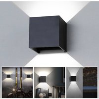 Led Wandleuchte Wandbeleuchtung Deko IP65 Wandlampe Außen Treppen Innen 7W Schwarz Kaltweiß - Swanew von SWANEW