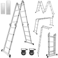 Swanew - Mehrzweckleiter Multifunktionsleiter Klappleiter Teleskopleiter A-Rahmenleiter 4x4 470cm Anlegeleiter Stehleiter Haushaltsleiter Aluleiter Swanew - Mehrzweckleiter Multifunktionsleiter Klappleiter Teleskopleiter A-Rahmenleiter 4x4 470cm Anlegeleiter Stehleiter Haushaltsleiter Aluleiter von SWANEW
