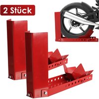 Motorradständer 9 Löcher , Mobile Motorrad Ständer aus Stahl Radwippe Motorradwippe Motorrad Radklemme (2 Stück) - Swanew von SWANEW