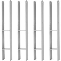 Swanew Pfostenanker Säulen Stabil H-Anker Pfostenträger silbern Halter 81mm 4 Stück Swanew Pfostenanker Säulen Stabil H-Anker Pfostenträger silbern Halter 81mm 4 Stück von HENGDA