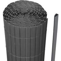 Pvc Sichtschutzzaun Sichtschutzmatte Gartenzaun Sichtschutz Windschutz für Balkon &Terrasse, Grau 100x300cm - Swanew Pvc Sichtschutzzaun Sichtschutzmatte Gartenzaun Sichtschutz Windschutz für Balkon &Terrasse, Grau 100x300cm - Swanew von SWANEW