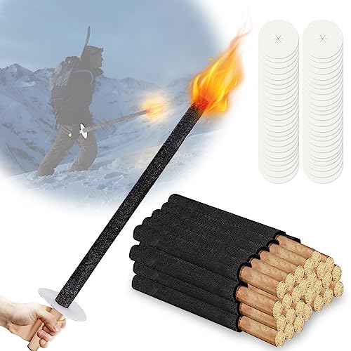 SWANEW 100 Stück Fackeln aus Natürlichem Wachs mit Handschutz, Brennzeit 45 min, Wachsfackeln mit Langem Griff für Draußen Nachtwanderung Lagerfeuer SWANEW 100 Stück Fackeln aus Natürlichem Wachs mit Handschutz, Brennzeit 45 min, Wachsfackeln mit Langem Griff für Draußen Nachtwanderung Lagerfeuer von SWANEW