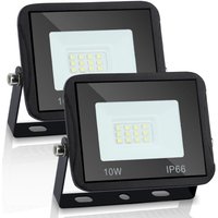 SWANEW 10W 2x LED Fluter LED Strahler Wasserdicht Flutlicht Außenstrahler Outdoor-Sicherheitsleuchte für Garten Garage Warmweiß von SWANEW