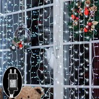 SWANEW 10m 100 LED Lichterkette Eisregen LED-Lichtervorhang Weihnachtsbaumbeleuchtung Weihnachtsbeleuchtung Innen Außen Deko 8 Modi Kaltweiß von SWANEW