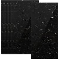 SWANEW 10x Fliesenaufkleber grau Marmor, 60 x 30 cm, Küchenrückwand, Selbstklebende Fliesen, Klebefliesen Küche Wandpaneele für Wanddeko Schlafzimmer von SWANEW