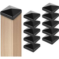 SWANEW 10x Pfosteankappe Pyramide Abdeckkappe für Pfosten Zierkappe 71x71mm Schwarz von SWANEW